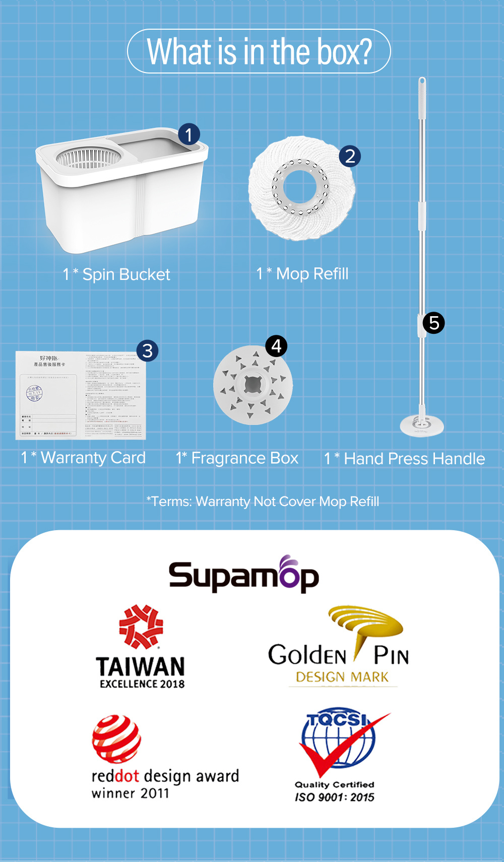 Supamop Twin Turbo Spin Mop Set-1